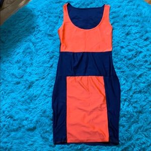 Color block tank dress